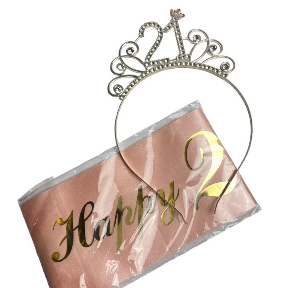 21st Birthday Tiara and Sash
